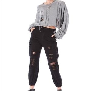 **NEW** CARMAR DENIM BLACK CARGO PANTS